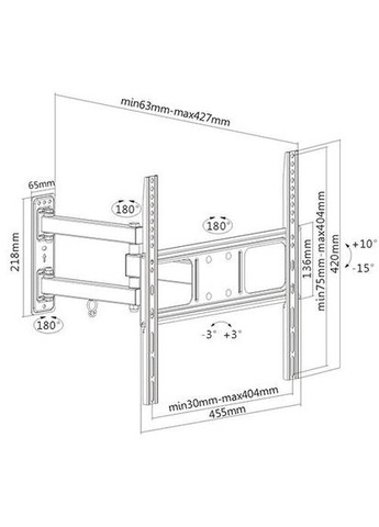 Настенный крепеж LPA52443 Brateck (314864590)