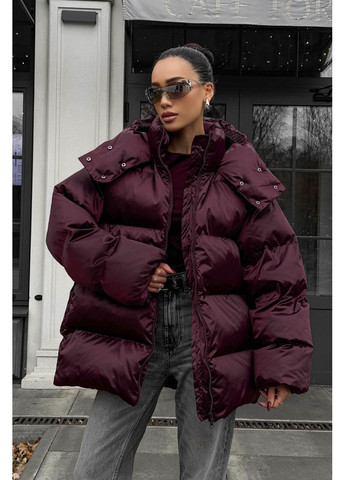 Бордовий зимній Пуховик Jadone Fashion