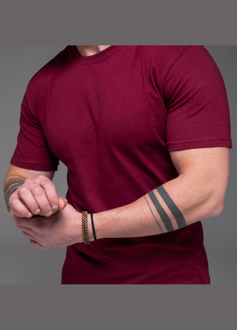 Темно-красная базовая футболка с коротким рукавом Vakko