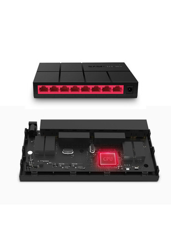 Настільний інтернет-комутатор з 8 портами 10/100/1000 Мбіт/с мережний комутатор для дому та офісу (SW203) Mercusys (361161935)