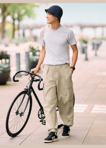 Сіра футболка з технологією airism cotton 467273-gray Uniqlo