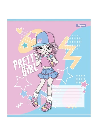 Тетрадь уч. "1В" 12л.# /767189/ "Pretty girl" (25/500) 1 Вересня (392418949)