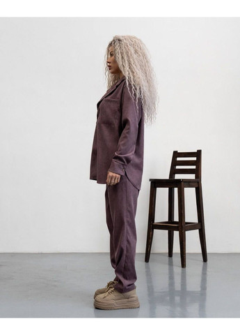 Жіночий Мікро вельветовий костюм: сорочка + штани Україна (361044131)