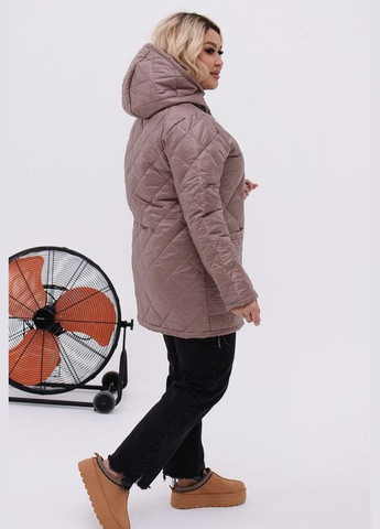 Бежевая женская теплая стеганная куртка цвет мокко р.50/52 449448 New Trend