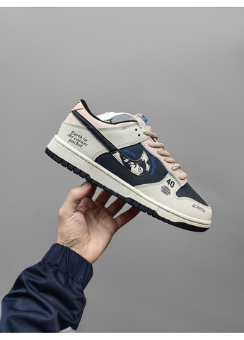 Черные демисезонные кроссовки мужские nike sb dunk low x stussy 40th v2 найк сб данк No Brand