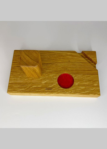 Підставка дерев'яна Дубова підставка для годинника телефона і перстня Коричневий 22 см х 12 см х 8.5 см Finding (316248849)