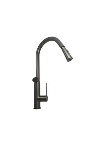 Змішувач для мийки витяжн.лійка, латунь,графітовий AIM,DG16057-S gun grey No Brand (375821531)