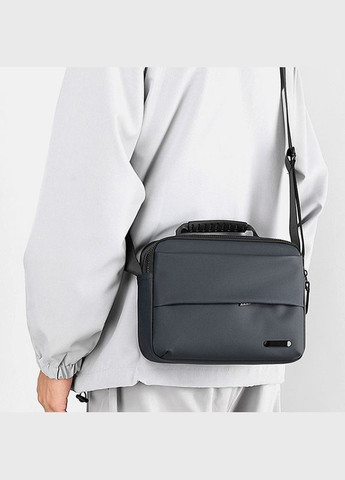 Сумка-месенджер чоловіча 087-1 Gray через плече практична повсякденна 2 шт. Lesko (352012046)