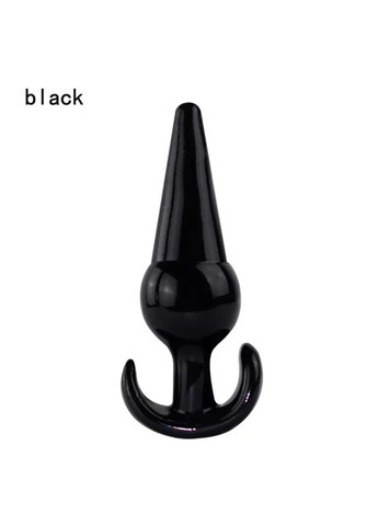 Анальна пробка силіконова мʼяка, стимулятор анальний, інтимні іграшка чорна No Brand (313241158)