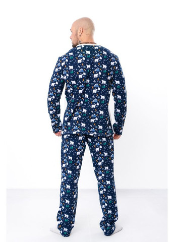 Піжама чоловіча "Family look" (кофта та штани) з новорічним принтом "Ведмедик" (p-18568) Носи своє (368992101)