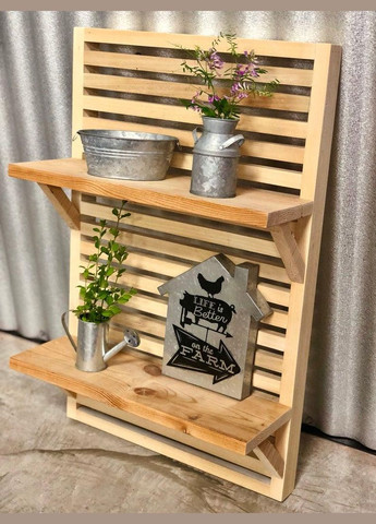 Настенная полка из дерева Торч бланже (НСП-005201) No Brand (328081621)