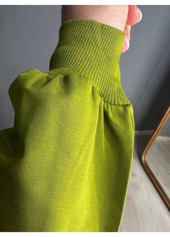 Зеленый свитшот женский my city 3044 широкий оверсайз супер свободного кроя большие размеры (337665700)