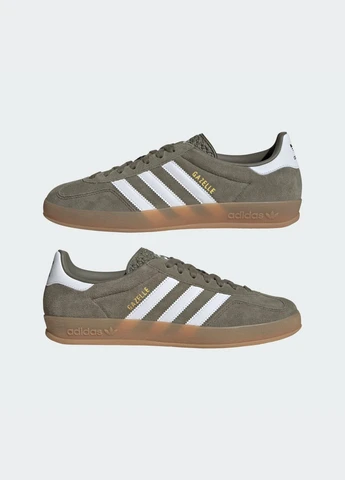 Зелені кросівки gazelle indoor літні adidas