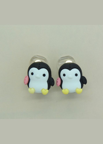 Серьги клипсы детские для ушей без пробивания Пингвинчик Liresmina Jewelry (285781024)