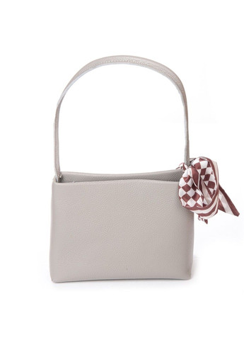 Женская кожаная сумка классическая 99116 white-grey Alex Rai (293765290)
