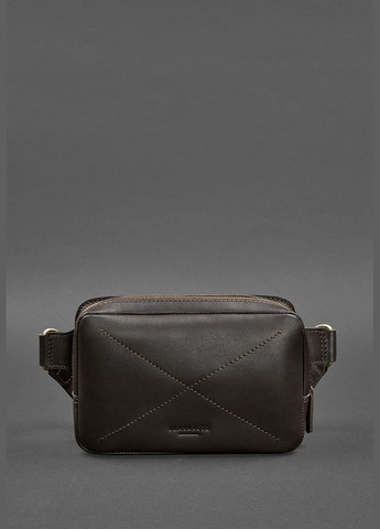 Шкіряна поясна сумка Dropbag Mini темно-коричнева (A-027194) BlankNote (328444942)
