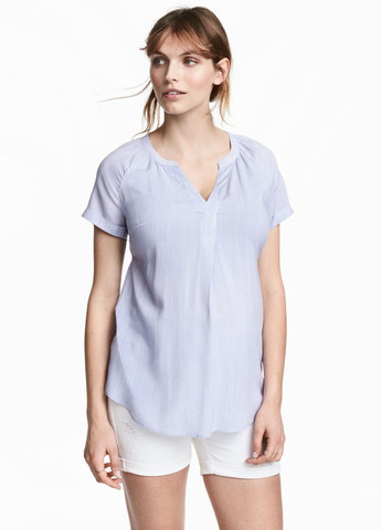 Синяя блузка для беременных H&M