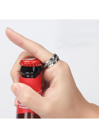 Кільце спінер з ланцюжком із нержавіючої медичної сталі RS-047 No Brand (299634578)