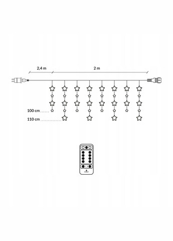 Гірлянда бахрома вулична (зовнішня) 2 м 136 LED Pilot CL4007 Warm White Springos (315781204)