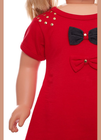 Красный летний костюм летний для девочки трикотажный бантик красный 98 см (32527) BABYKROHA