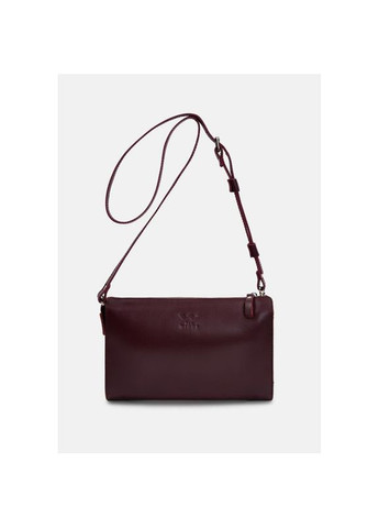 Сумка через плечо женская из натуральной кожи клатч бордовый краст The Wings (302008403)