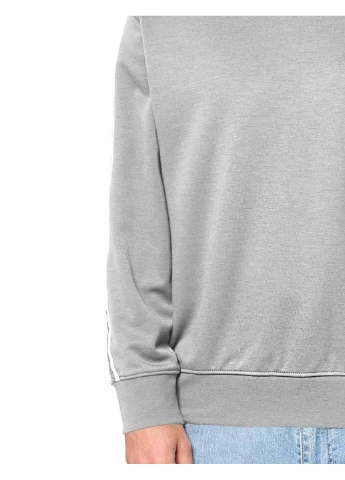 Серый свитшот Armani Exchange меланж лампасы, вышивка (376265745)
