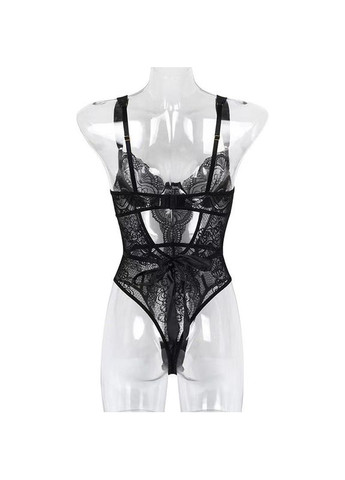 Боди женский Гипноз мягкий женский ажурное кружево с вырезами черный No Brand Боді Гіпноз (324235151)
