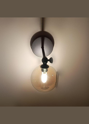 Современное черное бра с кофейным шаром 10см (61-W100F-1 BK+BR) No Brand (370070054)