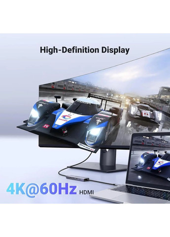 USB-хаб USB-C To HDMI+3*USB 3.0 A+PD Power Converter (UGR-15597) Ugreen CM511 (362219406)