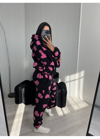 Чорна жіноча піжама кофта + брюки No Brand