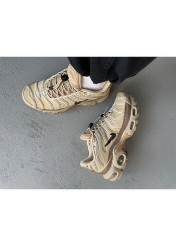 КРОССОВКИ ЖЕНСКИЕ NIKE AIR MAX TN PLUS SESAME НАЙК АИР МАКС ТН ПЛЮС No Brand комбинированные демисезоны (391950696)