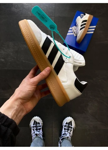 КРОССОВКИ ЖЕНСКИЕ ADIDAS SAMBA XLG WHITE/BLACK GUM PLATFORM АДИДАС САМБА БЕЛЫЕ No Brand белые демисезоны (392031260)