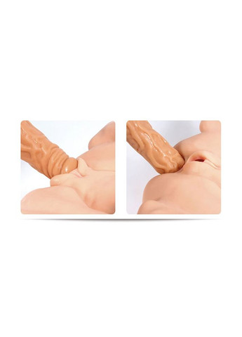 Мастурбатор кукла Victoria 2WayPlus с функцией массажа и вибрацией с вибрацией и массажем, два входа: вагина и попка Kokos (317405752)