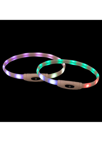 Нашийник що світиться з USB силікон різнокольоровий XS–XL 65 см х 16 мм Trixie (372504152)