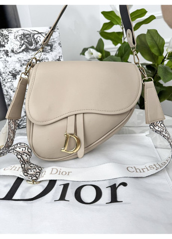 Жіноча сумка сідло бежевий гладкий No Brand (369935340)