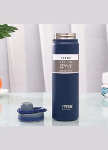Термопляшка, термос 530мл із нержавіючої сталі для кави, води, blue Tyeso (305742017)