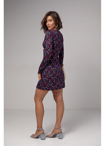 Фуксинова (кольору Фукія) повсякденний, ділова коротка сукня з квітковим принтом Byron з квітковим принтом
