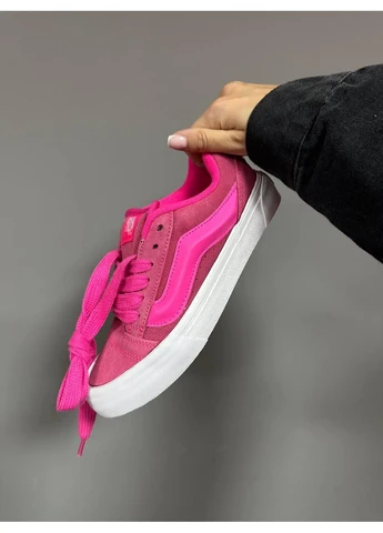 Рожеві кеди чоловічі vans knu skool acid pink ванс кну скул рожеві демісезон No Brand