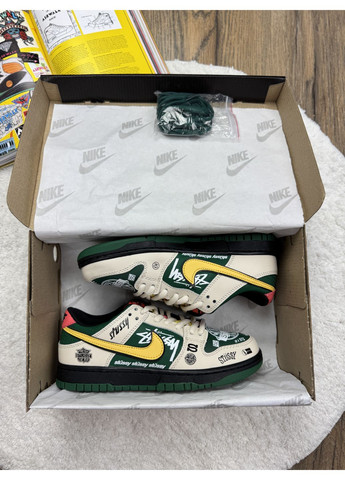Комбіновані Осінні кросівки чоловічі nike sb dunk low x stussy bmw m3 найк сб данк No Brand