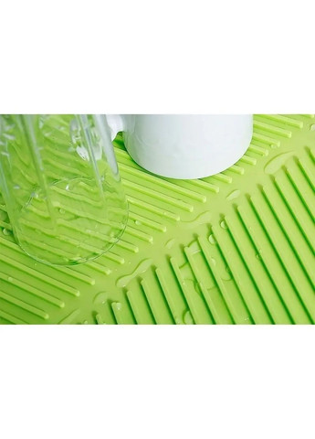 Силиконовый коврик для сушки посуды со сливом подставка-коврик для мокрой посуды 39х25 см Kitchen Master (285818951)
