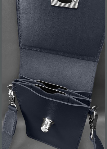 Шкіряна сумка для телефону Tina Синя (A-028828) BlankNote (327874214)