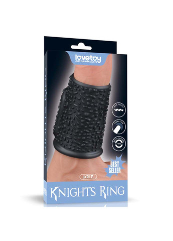 Насадка на пеніс Vibrating Drip Knights Ring Black Lovetoy (291443781)