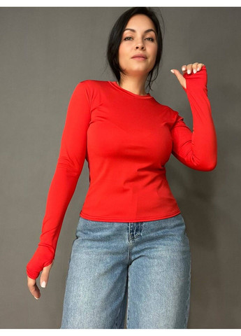 Лонгслів жіночий 5134 лонгслів рукав на палець кругле горло мікродайвінг one size Ariadna (317626500)