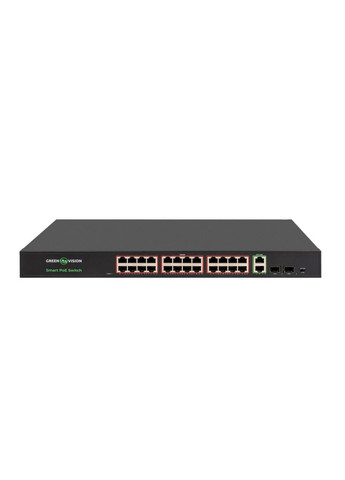 Комутатор мережевий POE GV-023-D-24G+2PG+2SFP GreenVision (372817341)