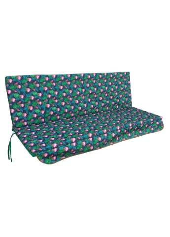 Комплект подушек для качелей водоотталкивающий WATERLILY 180x110x6 зеленый тент 120x210 eGarden (279784148)