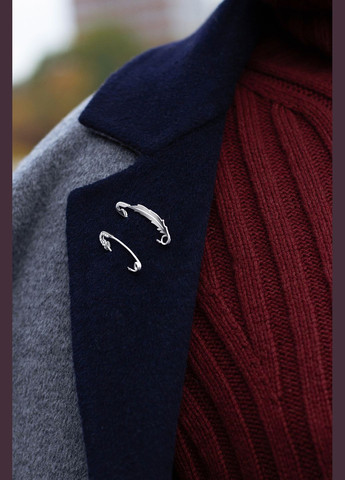 Срібна булавка Пір`їна (9524) IRIJ (340334207)