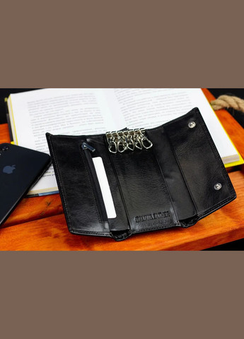 Черная ключница из натуральной кожи с отделением для денег B416 st leather (342121907)