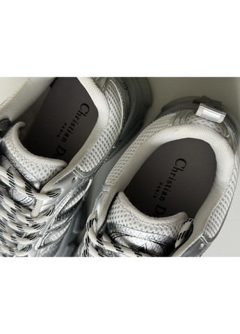 Кроссовки женские Dior Chrono Silver | Диор Хроно серебряные No Brand серебряные демисезоны (366742237)