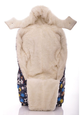 Комбінезон для хлопчика Трансформер на хутрі з принтом футбольних м'ячів сірий 86 см (35456) BABYKROHA (297199646)