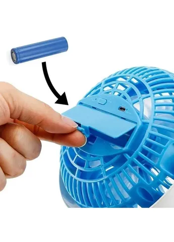 Вентилятор Мини USB с прищепкой Mini fan LY-582 • Портативный настольный вентилятор с аккумулятором и креплением No Brand (401465930)